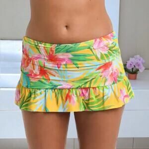 Tropical Floral Swim Skirt